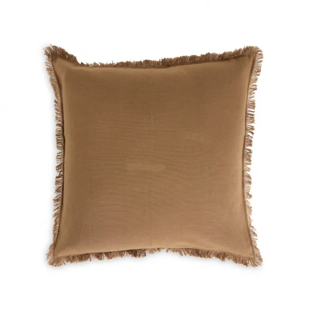 Handwoven Eyelash Pillow Cover Khaki 22" x 22"