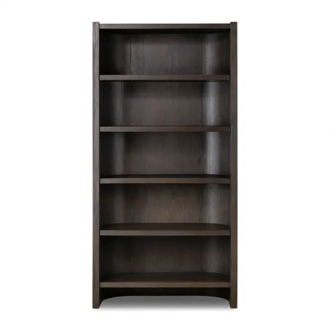 Lockhart Bookcase Rubbed Black Oak Solid