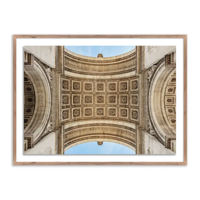 Arc De Triumphe by Guy Sargent 32" x 24" Rustic Walnut Framed Paper