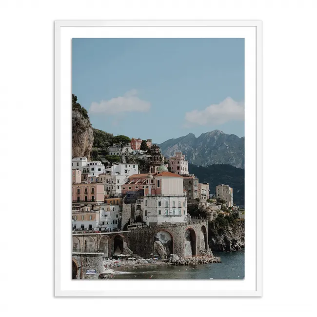 Atrani, Italy by Natalie Obradovich 24" x 32" White Maple Framed Paper