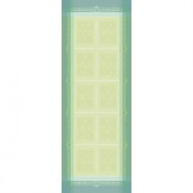 Isabelle Amande Table Runner 21" x 59" Green Sweet Stain-Resistant Cotton