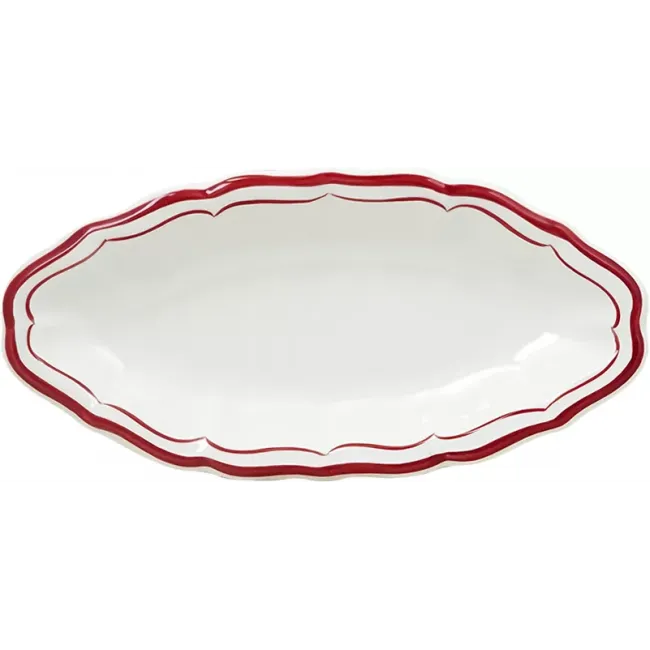 Filet Red Pickle Dish 9" Long