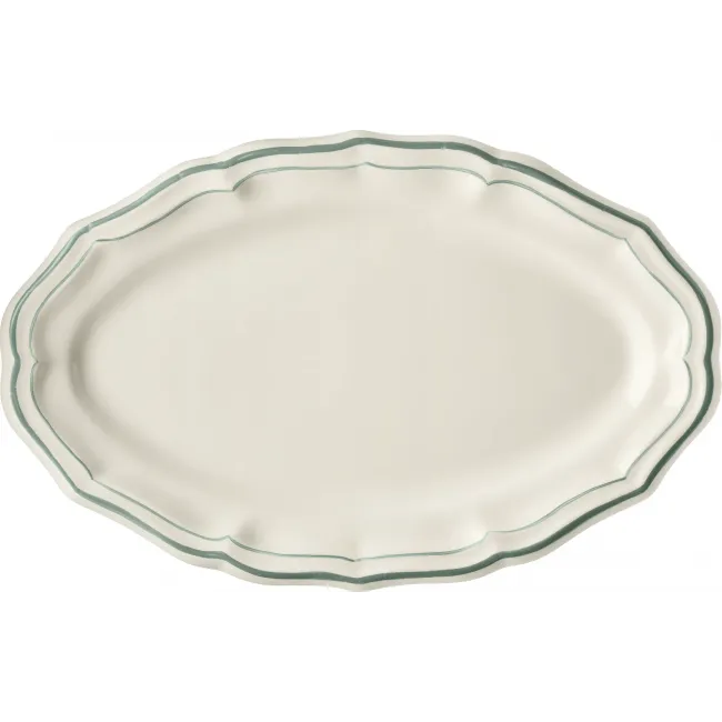 Filet Earth Grey Oval Platter 16" Dia