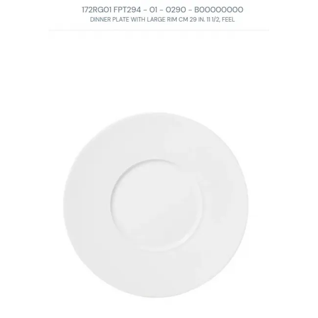 Feeling Bianco Coupe Oval Platter Cm 25X18 In. 9 3/4 X 7