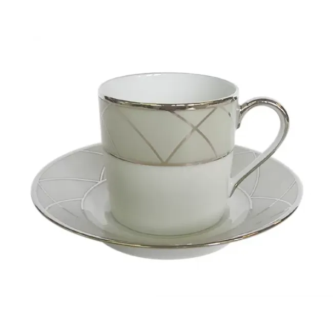 Essenza Sculpture Coffee cup & saucer Stone green 22 cl