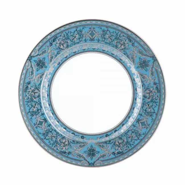 Matignon Pool Blue/Platinum Dessert Plate 22 Cm (Special Order)