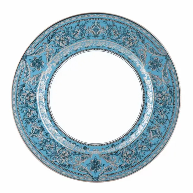 Matignon Pool Blue/Platinum Rim Soup Plate 23.5 Cm 17 Cl (Special Order)