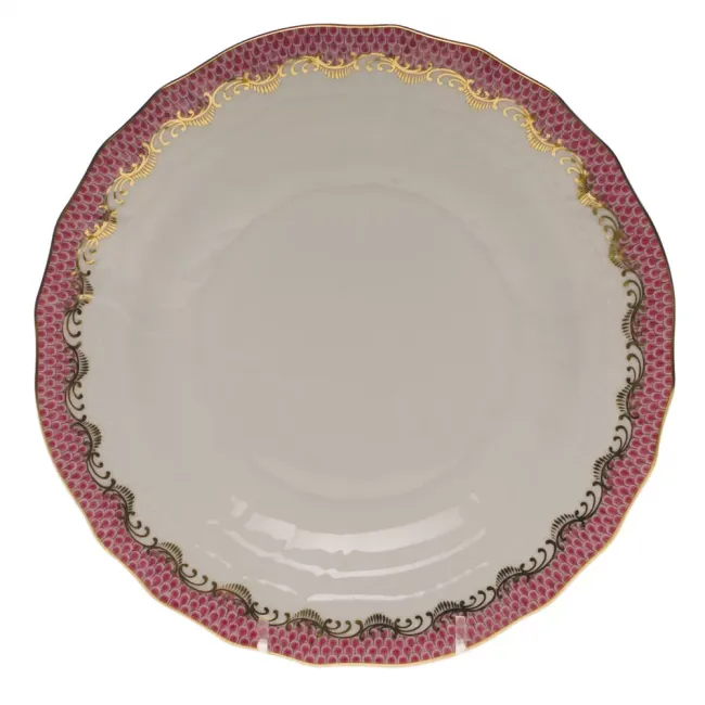 Fish Scale Pink Dessert Plate 8.25 in D