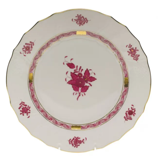 Chinese Bouquet Raspberry Dinner Plate 10.5 in D