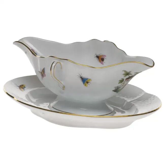 Rothschild Bird Multicolor Gravy Boat With Fixed Stand 0.75Pt
