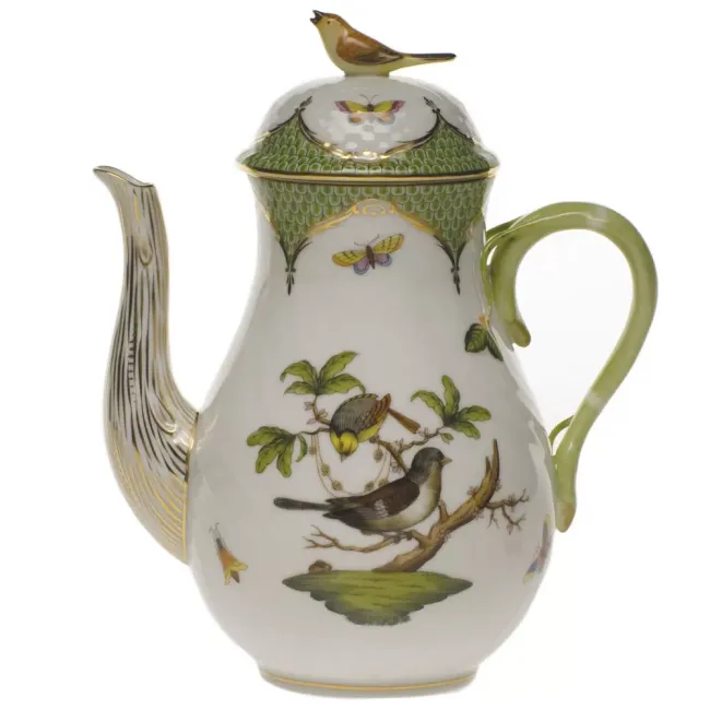 Rothschild Bird Multicolor Coffee Pot With Bird 36 Oz 8.5 in H