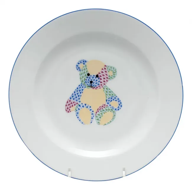 Teddy Bear Multicolor Plate 8.25 in D