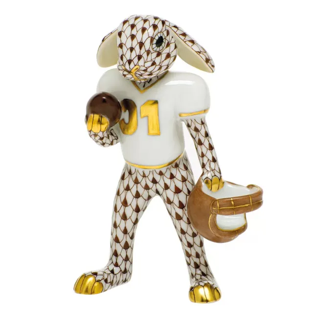Football Bunny Chocolate 2.5 in L X 1.25 in W X 3.75 in H