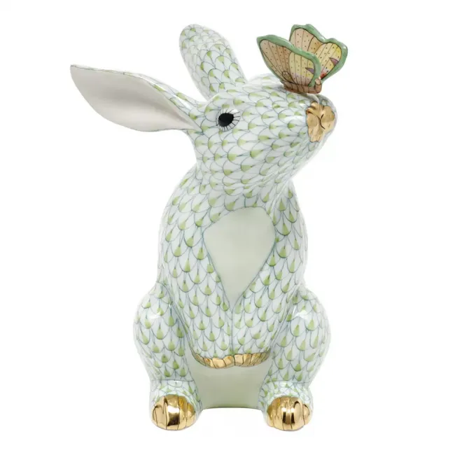 Bunny With Butterfly Key Lime 4.5 in L X 6.5 in H