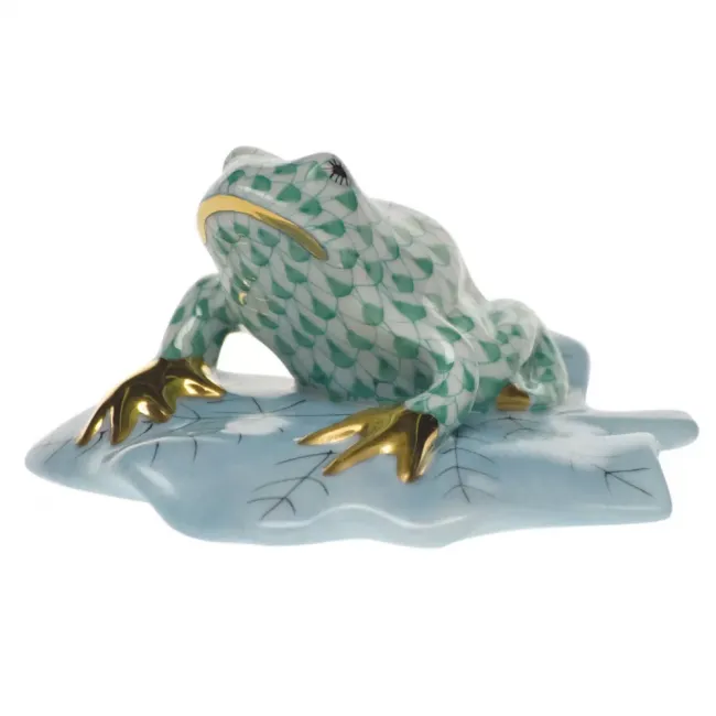 Frog On Lily Pad Green 1.75 in H