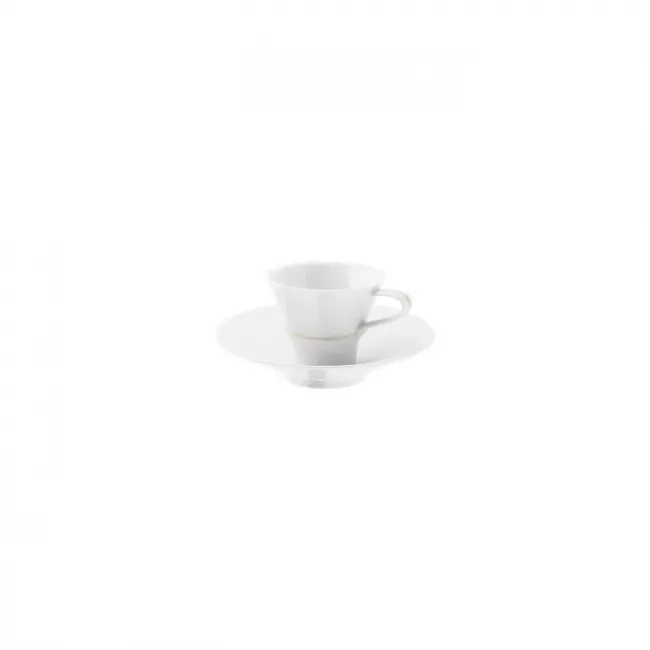 Alif Blue Espresso Cup & Saucer Diam 2.8" High 2.3" 1.7Oz Diam 5.1" High 1.2"