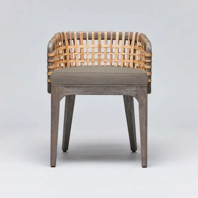 Palms Arm Chair Grey Ceruse/Pebble