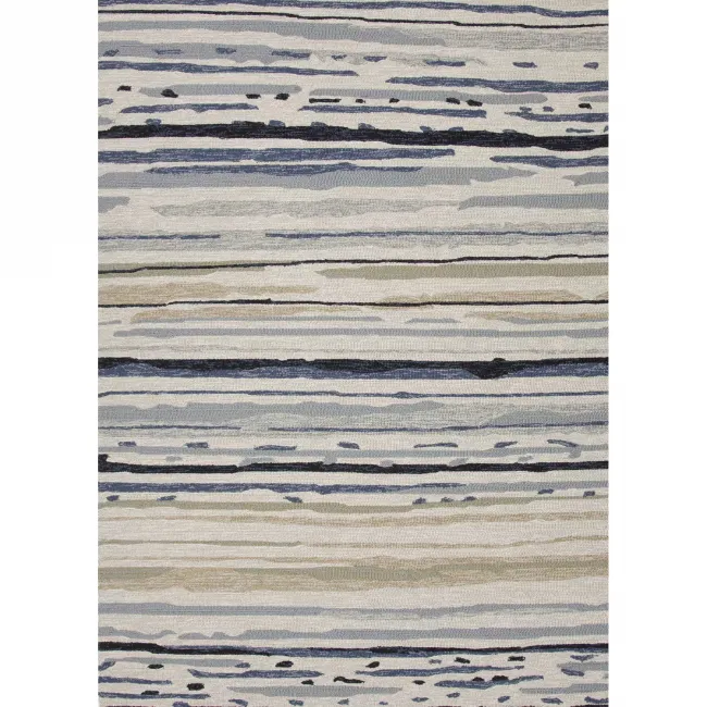 CO08 Colours Sketchy Lines Silver Green/Ensign Blue Rug