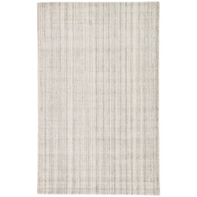 KT37 Konstrukt Kelle Gray/White Undyed Wool 5' x 8' Rug