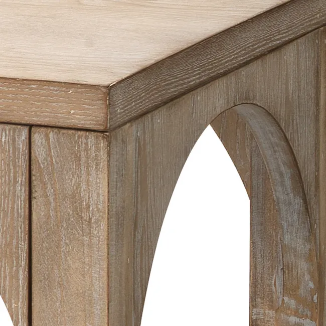Jamie Young Everett Openwork Console Table Grey Washed Wood | Gracious ...