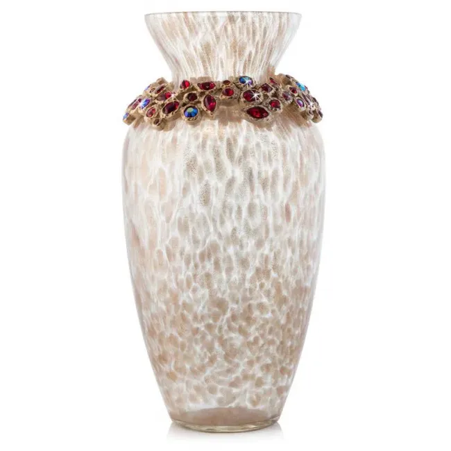 Norah Bejeweled Vase Ruby