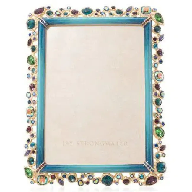 Leslie Bejeweled 5" x 7" Picture Frame Peacock