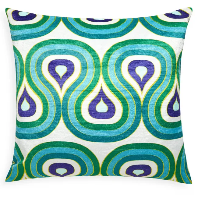 Jonathan Adler Tiger Needlepoint Pillow, Green