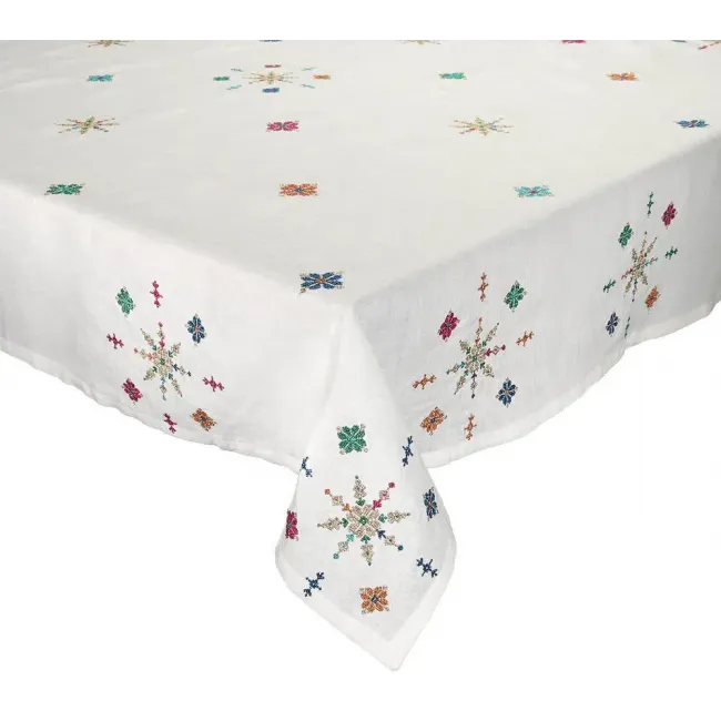 Fez Tablecloth White, Gold/Multi