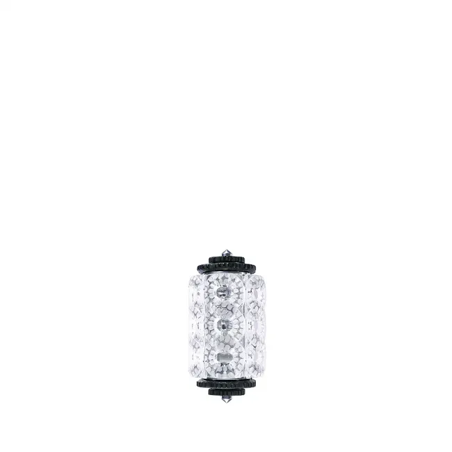 Seville Wall Sconce, Clear And Black Crystal, Chrome Finish