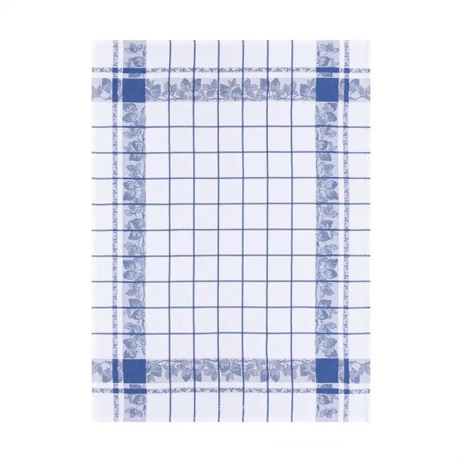 Fraises French Blue Tea Towel 24" x 31"