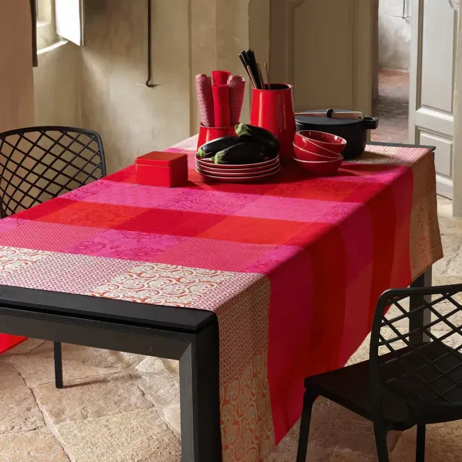 Kyoto Coated Cherry Coated Tablecloth 59" x 86"