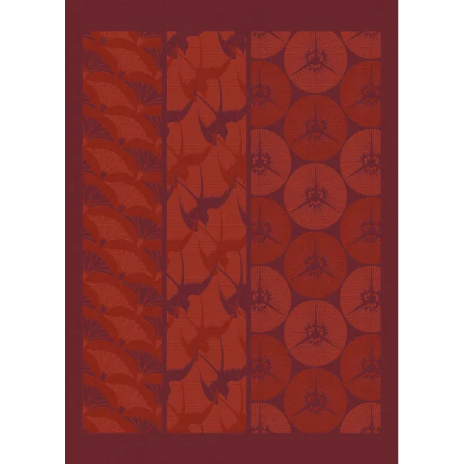Yukata Red Tea Towel 22" x 29"