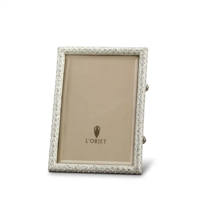 Pave Platinum + White Crystals Picture Frame 4 x 6"