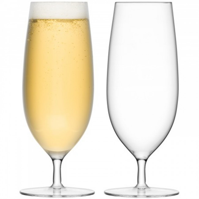 Bar Pilsner Glass 15.2 oz/H 7.75 in Clear, Set of Two