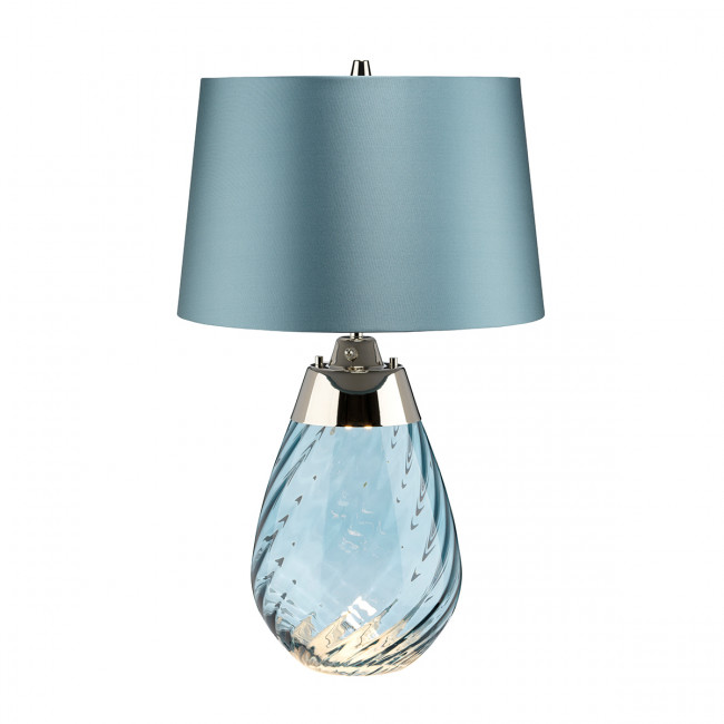 Small Lena Table Lamp Blue with Blue Shade