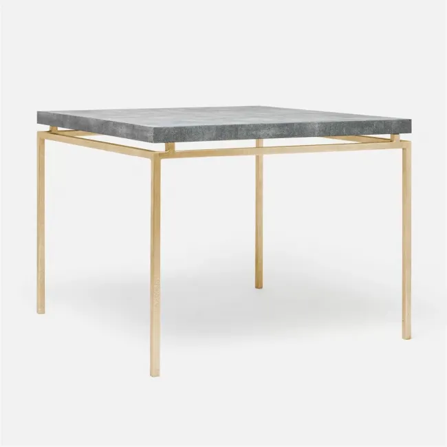 Benjamin Game Side Table Texturized Gold Steel