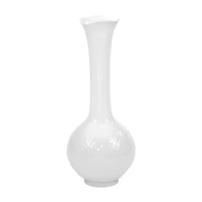 Waves Relief White Vase H 33 cm