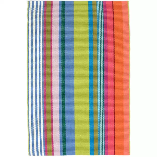 Mellie Stripe Woven Cotton Rug 2' x 3'