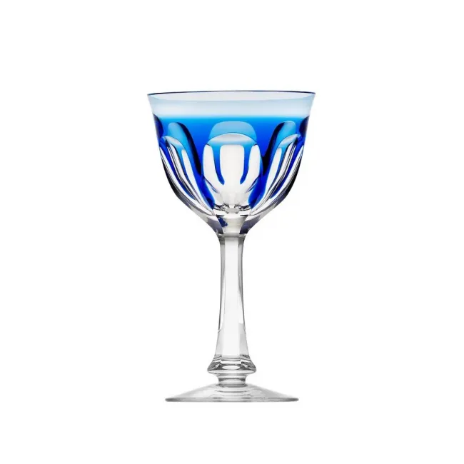 Lady Hamilton Overlaid Goblet White Wine Blue 210 Ml