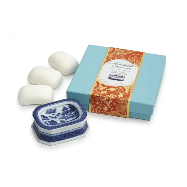 Blue Canton Gift Soap Set 4.25" x 3.3"