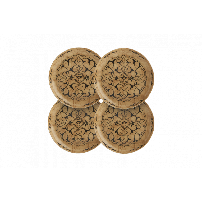 Curly Pine Canapé Plates Set Of Four 5.5"