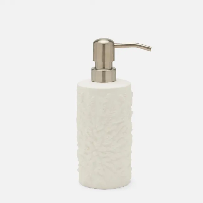 Alanya White Soap Pump Round Porcelain