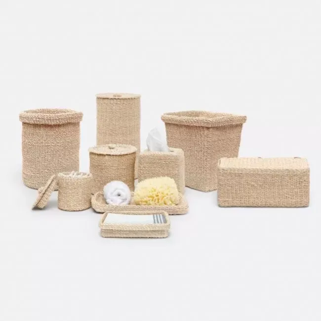 Pigeon & Poodle Chelston Bleached Natural Abaca Fiber Bath Accessories ...
