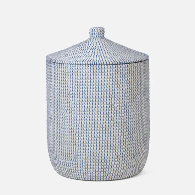 Roslyn Whitewashed/Navy Basket Tall Seagrass