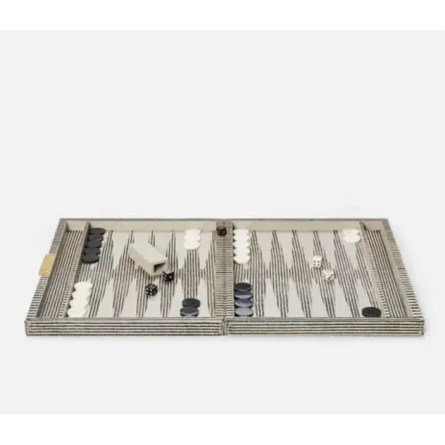 Bailey Brown Candy Striped Backgammon Game Set