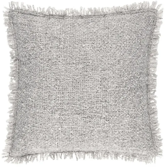 Boucle Grey Indoor/Outdoor Decorative Pillow 20" Square