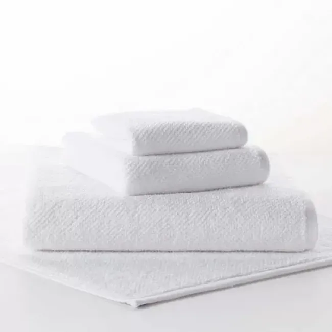 Pin Dot Terry White Bath Towel
