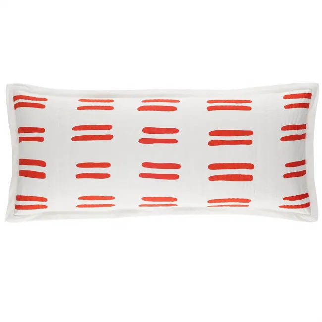 Bold Strokes Tangerine Decorative Pillow 15" Lumbar