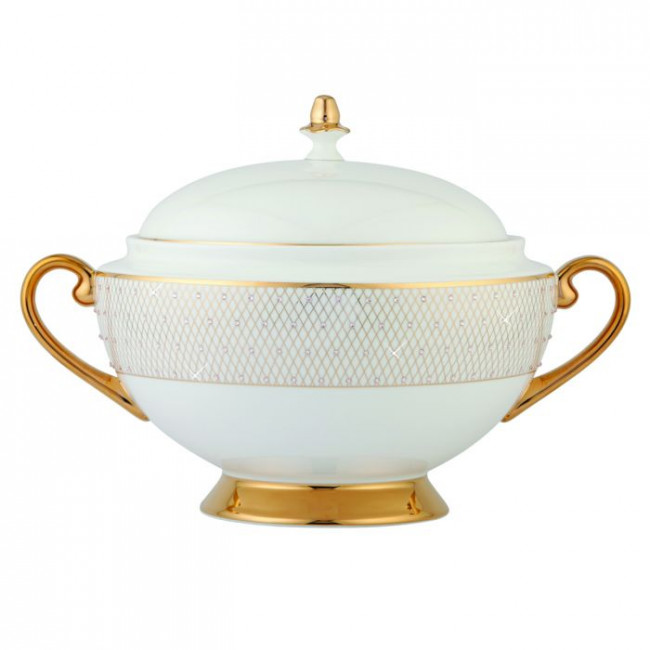 Princess Gold Covered Vegetable Bowl/Soup Tureen