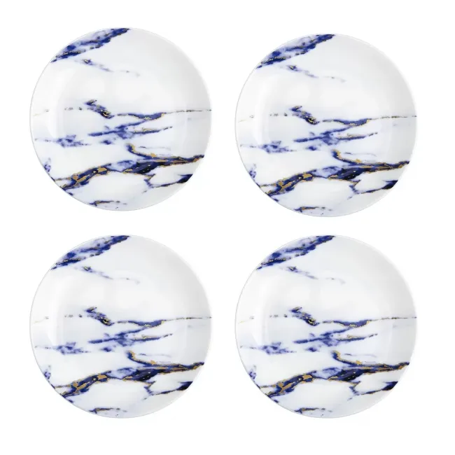 Marble Azure Canape Plate, Set of 4 (6.5 in)